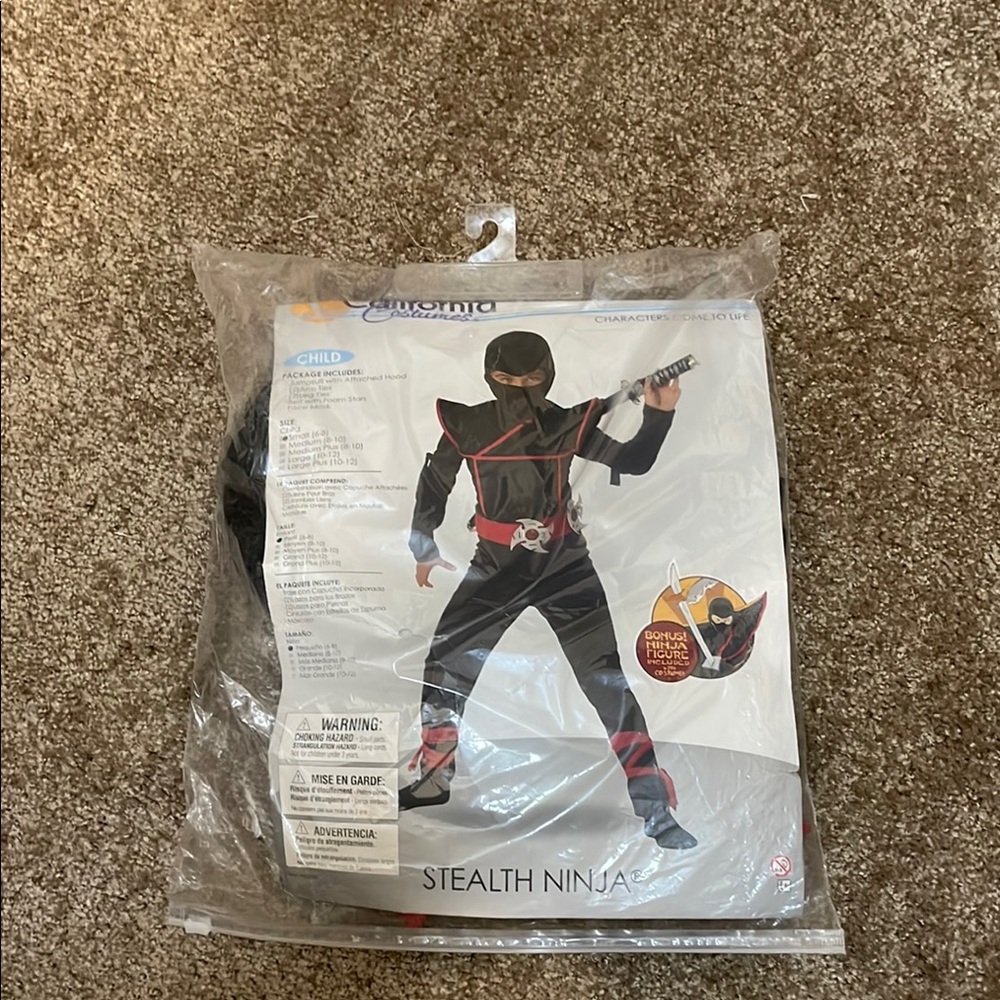 Disguise Black and Red Ninja Costume Halloween